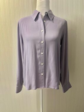 Talbots Lavender Long-Sleeve Button-Down Shirt